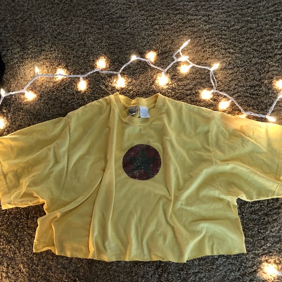 Yellow Symbol Cropped Tee - Picture 1 of 2